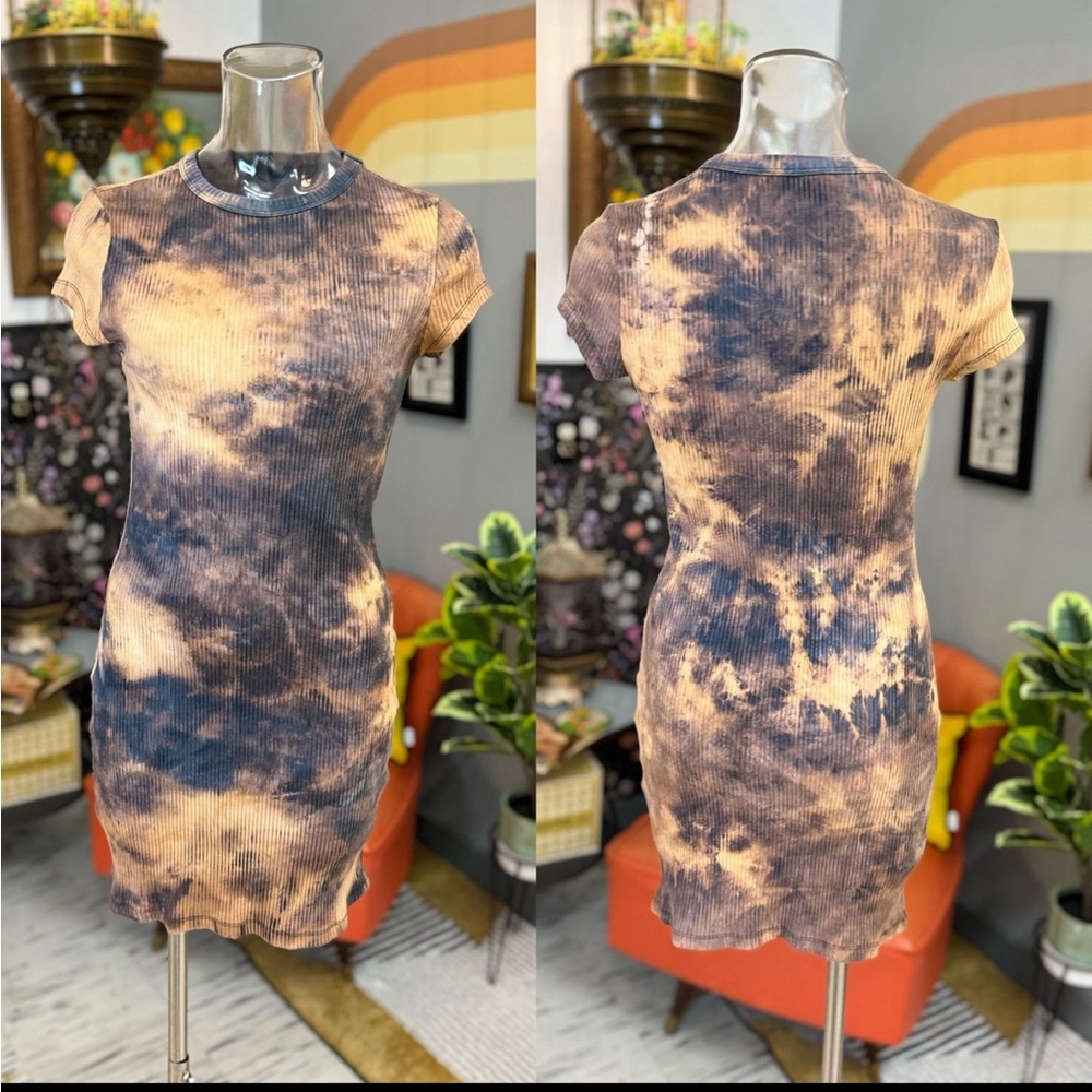 SHEIN bleach dye bodycon minidress